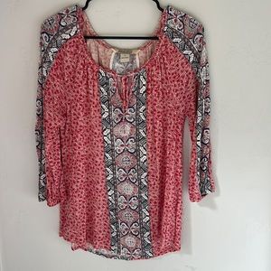 Lucky Brand Distresses Light-Weight Pheasant Top